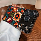 Colorful Flower Electroplated Case for iPhone 17 16 15 14 13 Pro Max