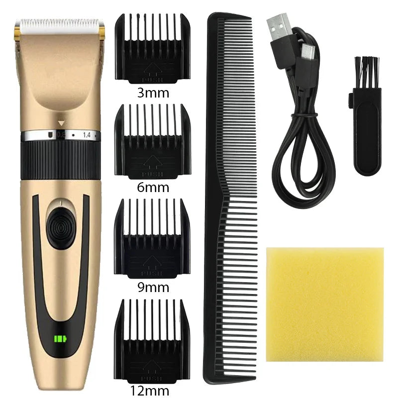 Electric Hair Clipper for Men Professional Rechargeable Trimmer