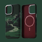 MagSafe Abstract Landscape Phone Case for iPhone 14 15 16 17 Pro Max