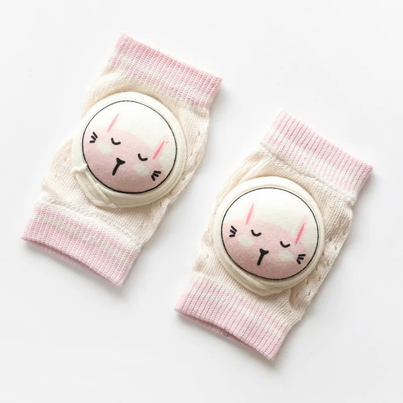 Cartoon Baby Knee Pads Summer Mesh Crawling Protection (0–3Y)