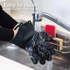 Silicone Oven Mitts – Heat Resistant Non-Slip BBQ & Baking Gloves