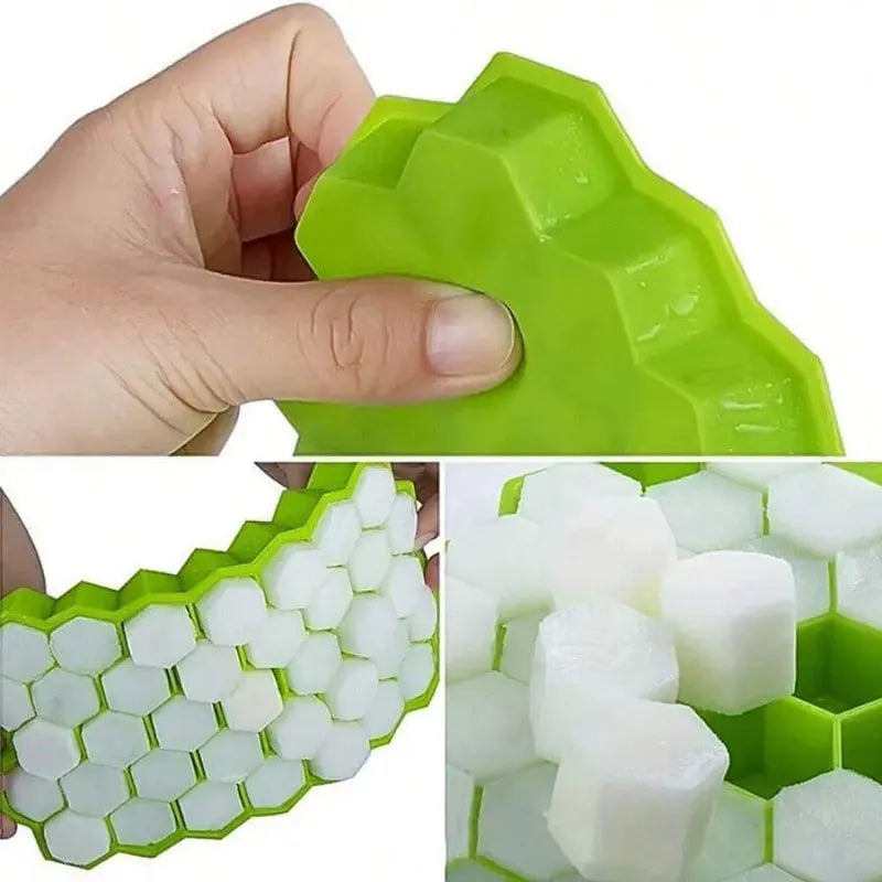 Honeycomb Ice Cube Tray 37 Grid Silicone DIY Ice Mold for Drinks