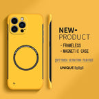 Magnetic Frameless Case for iPhone 15 14 13 12 11 Pro Max
