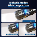 2000LM Tactical LED Flashlight USB Charging Zoom Torch