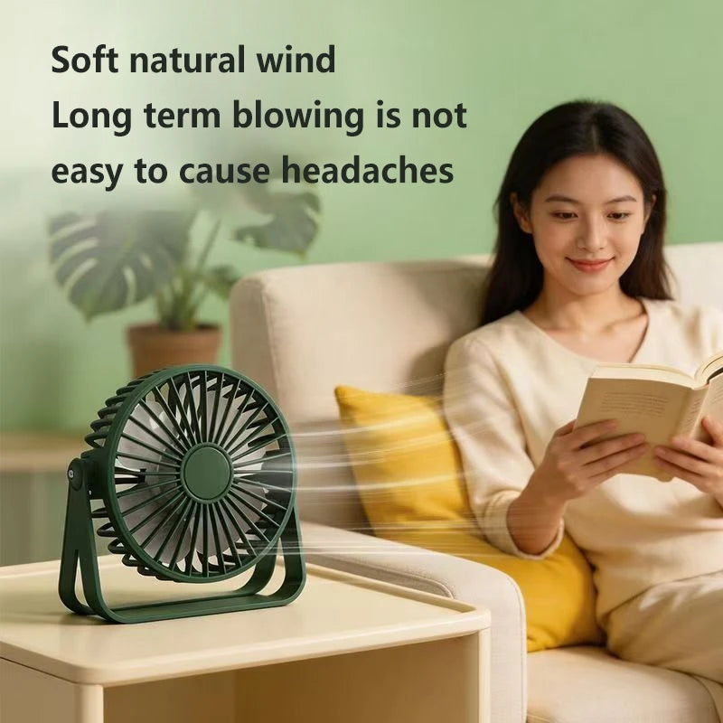 Mini USB Desk Fan UK 360° Adjustable Portable Cooling Fan