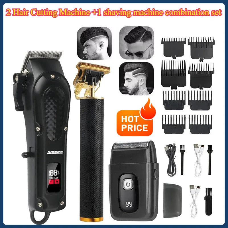 Vintage Hair Clipper Cordless Trimmer USB Fast Charge Barber Tool Secondary image