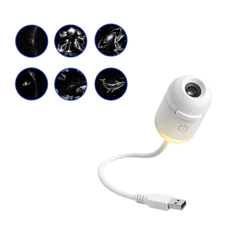 Mini Starry Sky Projector Lamp USB Portable Galaxy Night Light