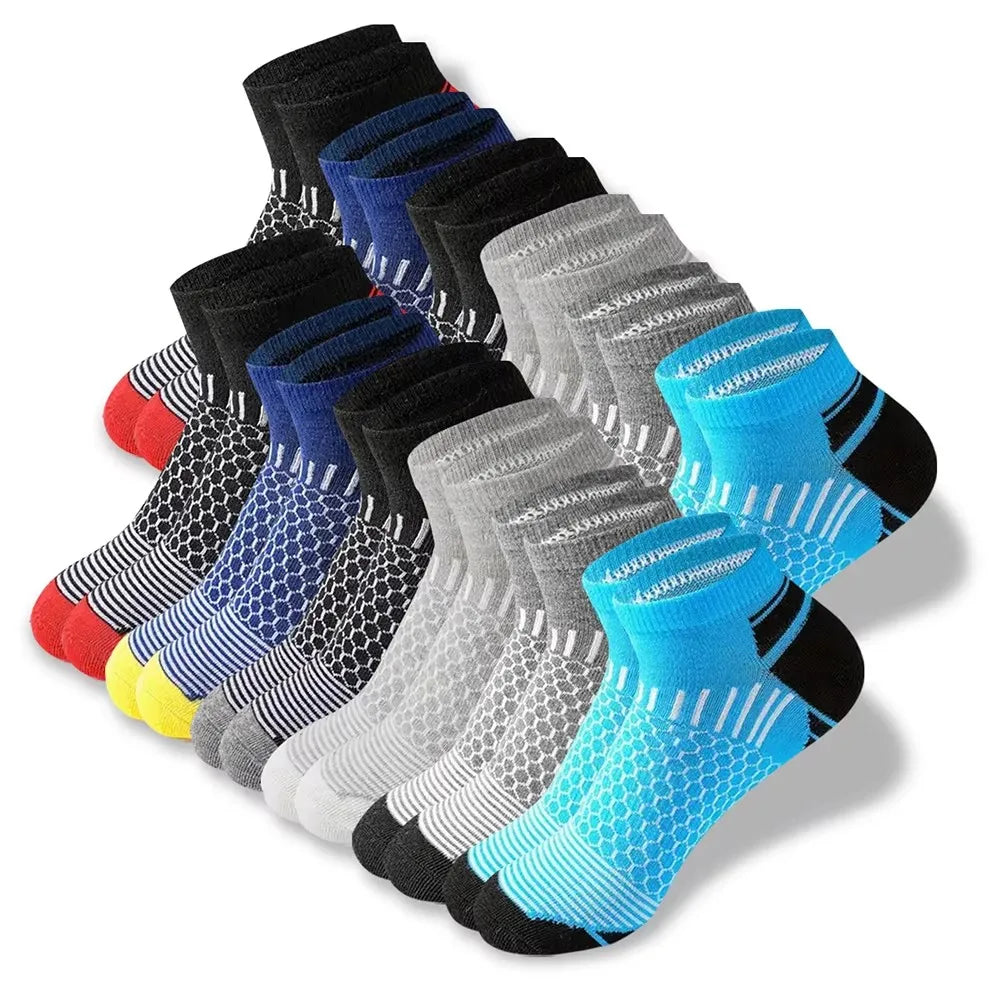 5 Pairs Men Ankle Socks Breathable Lightweight Casual Summer Trendy
