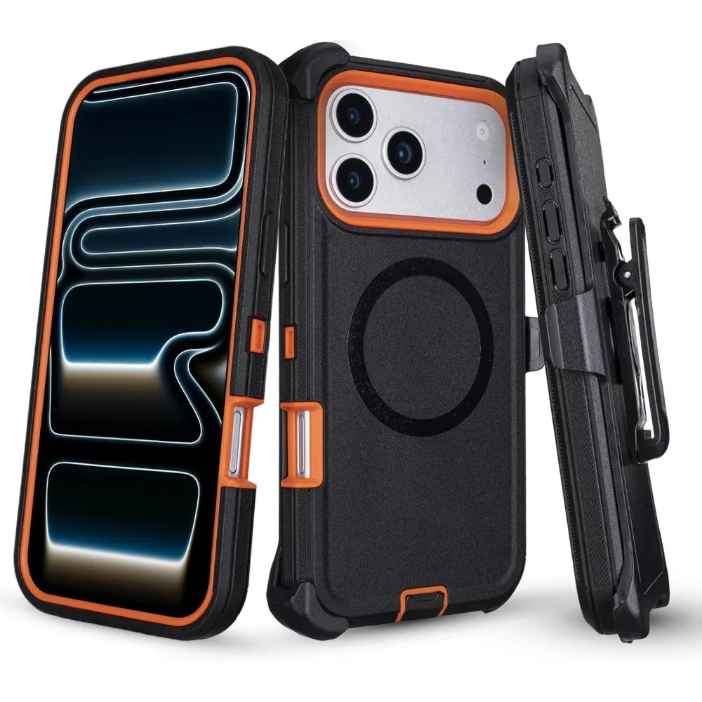 Shockproof iPhone Case – Dual Layer Armour Belt Clip