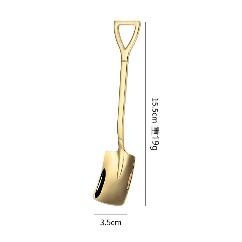 Stainless Steel Shovel Spoon – Retro Coffee, Ice Cream & Dessert Scoop