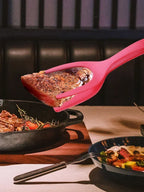 2 in 1 Nylon Grip Flip Tongs – Egg Spatula & Steak Turner Kitchen Tool