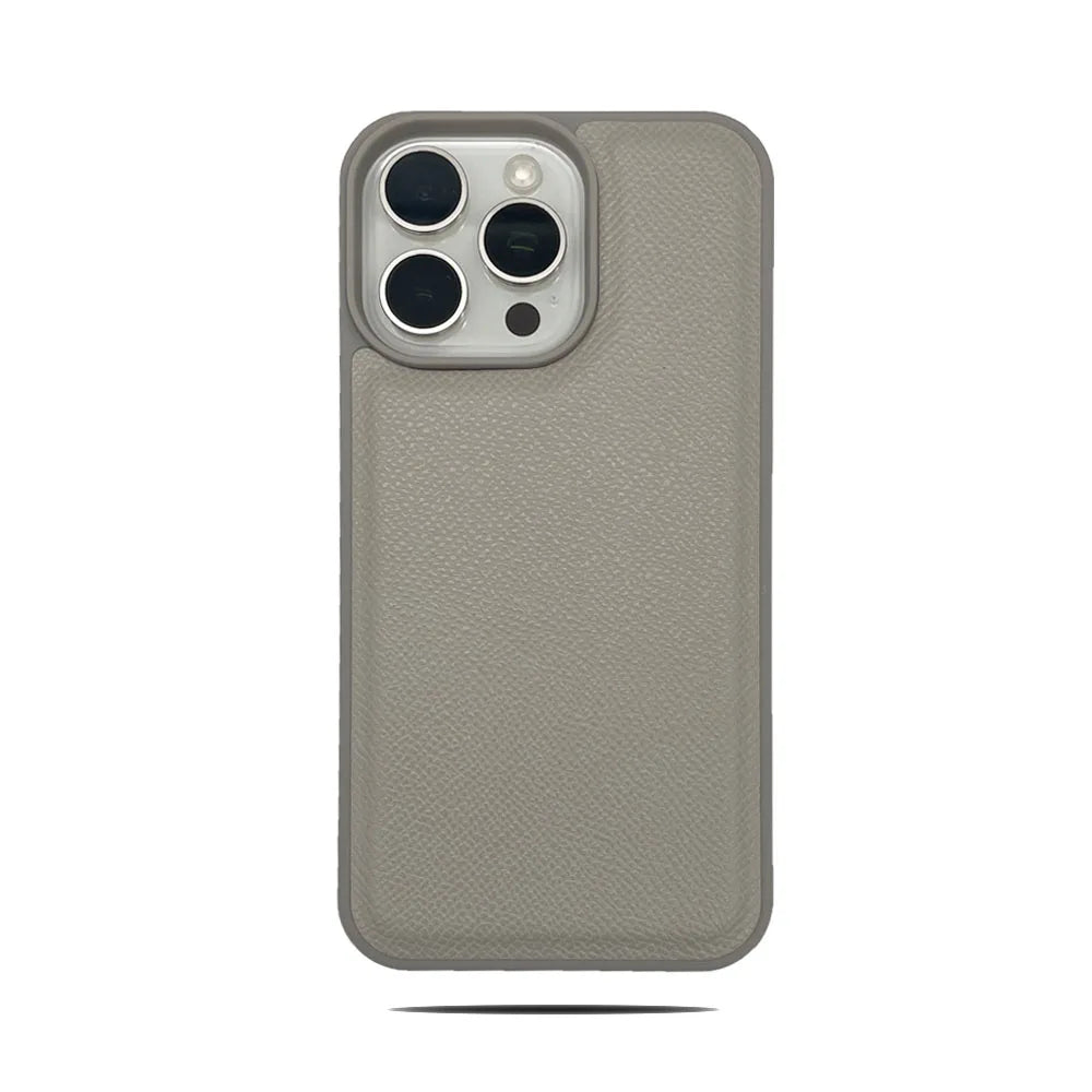 Premium Epsom Leather Case for iPhone 17 16 15 14 13 Pro Max Cover
