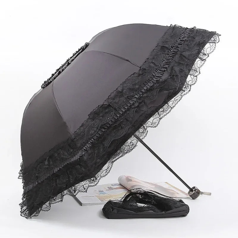 Buy Vintage Lace Gothic Parasol UV Protection