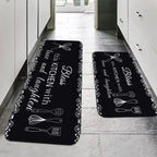 VIKAMA Kitchen Floor Mat Non-Slip Absorbent Decorative Sink Carpet Rug