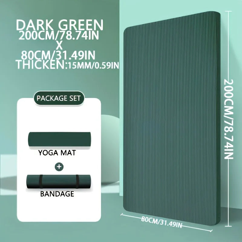 15 20mm Thick NBR Yoga Mat Non Slip Gym Fitness Camping Mat