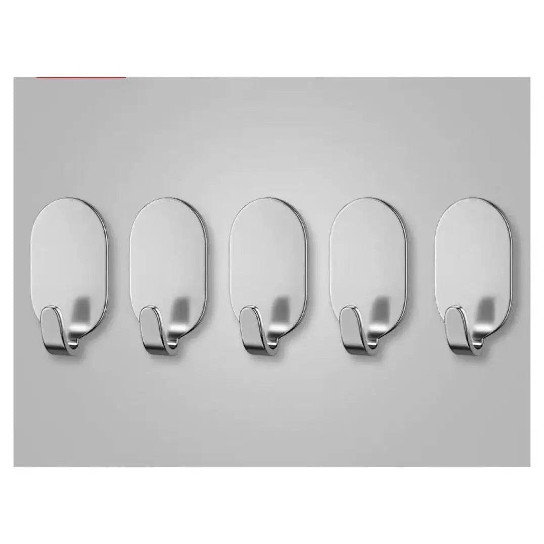 Heavy Duty Adhesive Wall Hook Stainless Steel Towel & Coat Hanger