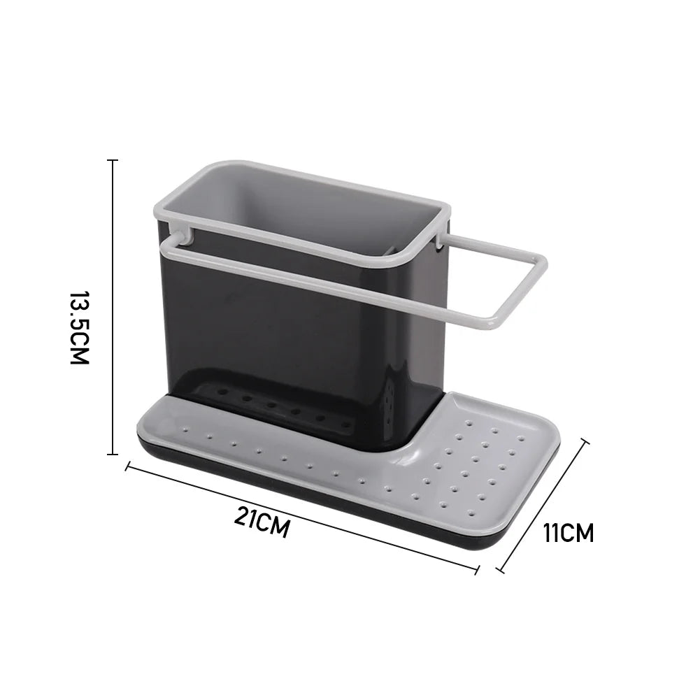 Kitchen Sponge Cloth Holder Sink Caddy Organizer with Drainage
