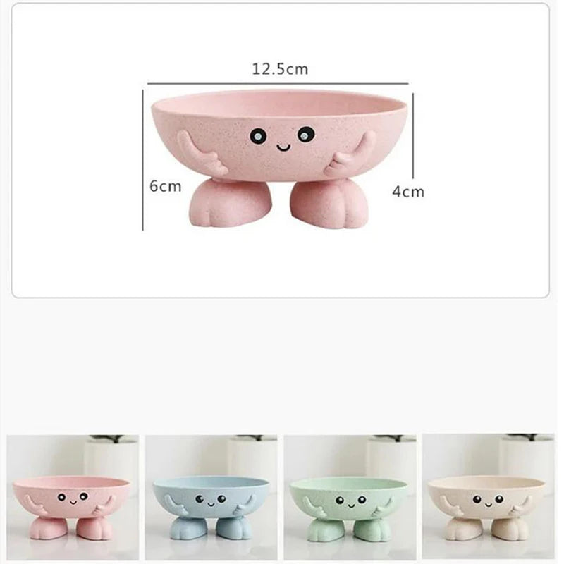 Cartoon Smiley Soap Box – Hand Shape Drain Soap Holder for Bathroom Secondary image