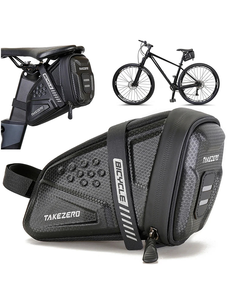 1L Waterproof Reflective MTB Bike Saddle Bag Rear Seat Storage Pouch