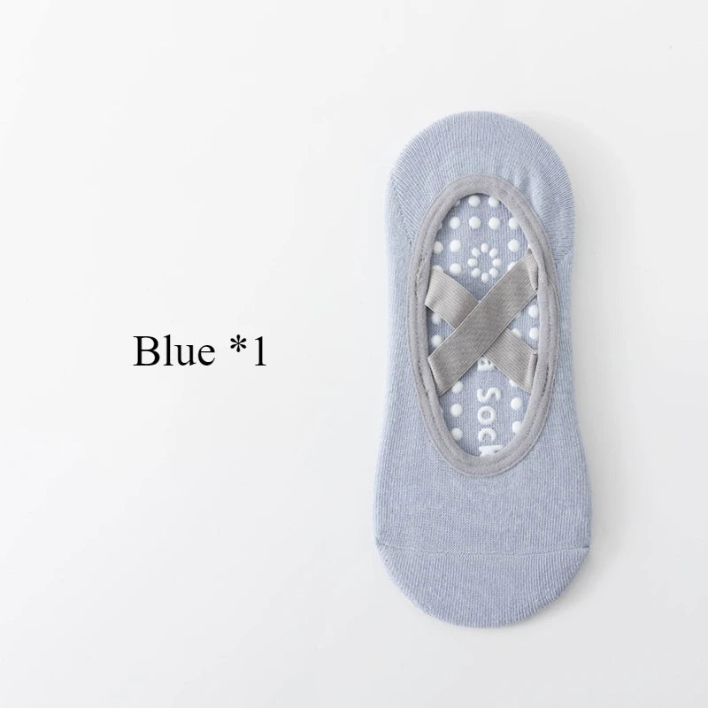 Women Yoga Socks Silicone Anti Slip Grip Pilates Ballet Breathable