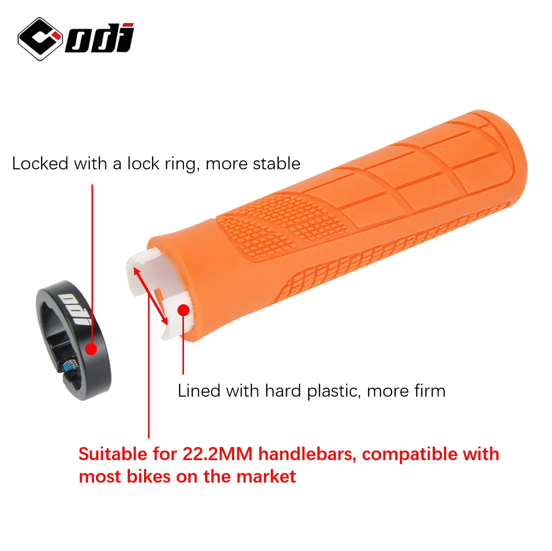 ODI Lock-On MTB Bike Handlebar Grips Anti-Slip Rubber Ergonomic