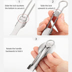 Titanium Foldable Spoon Fork Ultralight Camping & Hiking Spork Tool