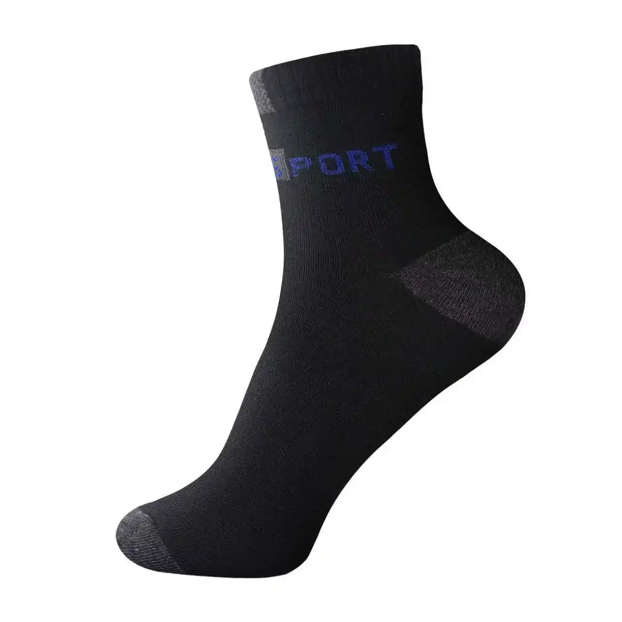 5 Pairs Men Cotton Sports Crew Socks Breathable Soft Summer