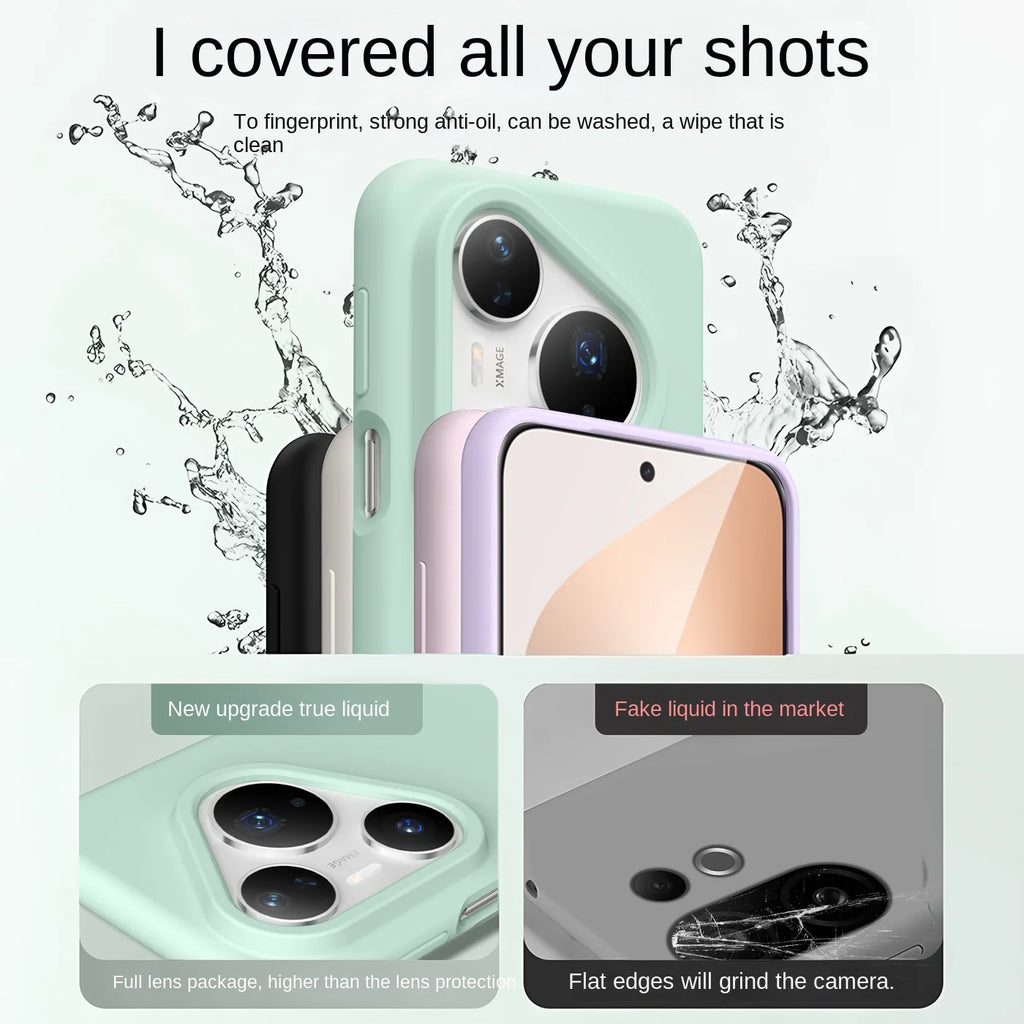 Luxury Liquid Silicone Case for Huawei Pura 80 Pro Plus & 80 Ultra