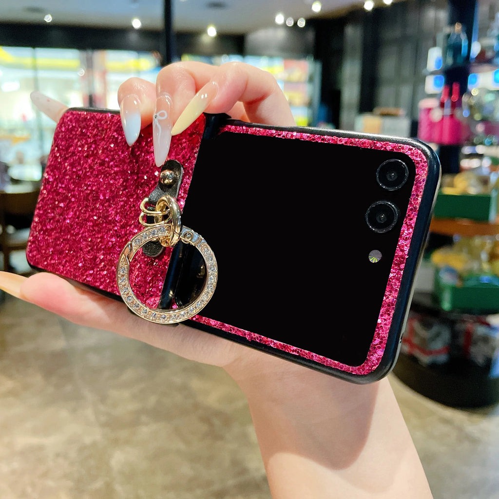 Luxury Glitter Ring Holder Case for Motorola Razr 70 60 50 Ultra