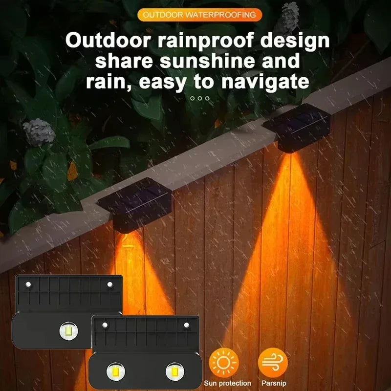 Waterproof Solar Wall Lights for Garden, Fence & Pathway Decor