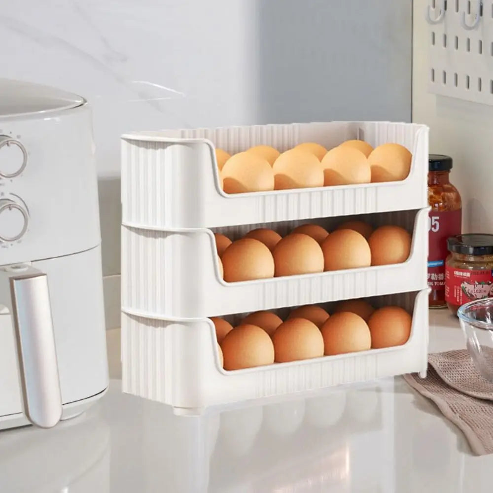 Fridge Door Egg Holder Multi-Layer Storage Rack