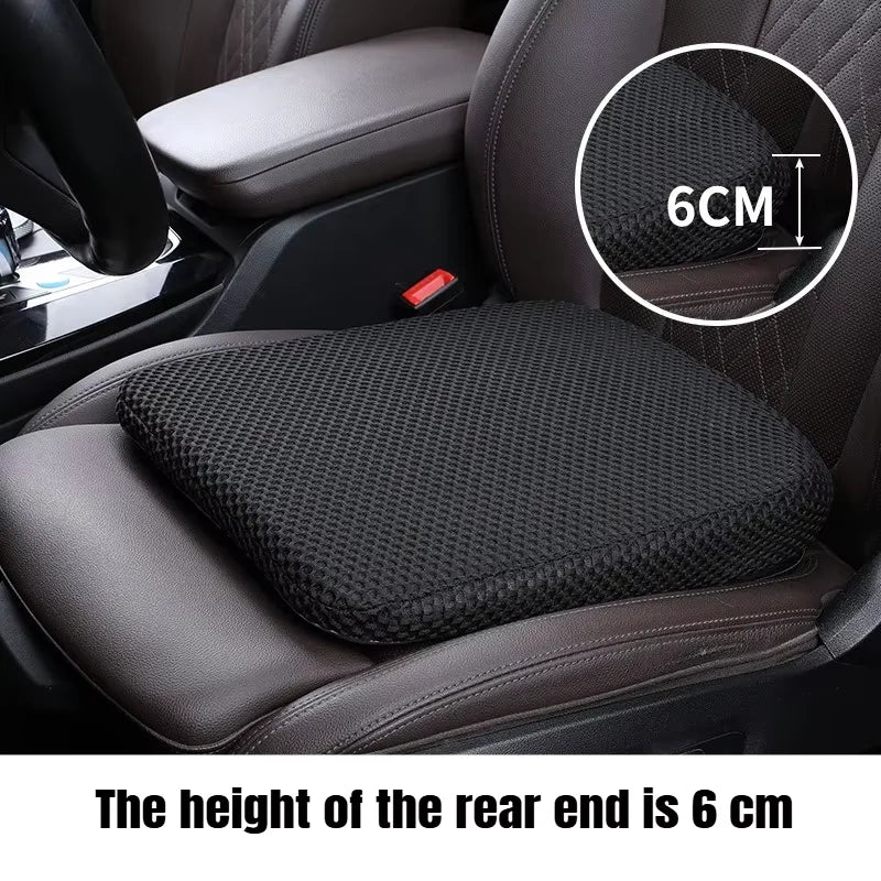 Thickened Car Seat Booster Cushion Memory Foam 3D Mesh Breathable Pad