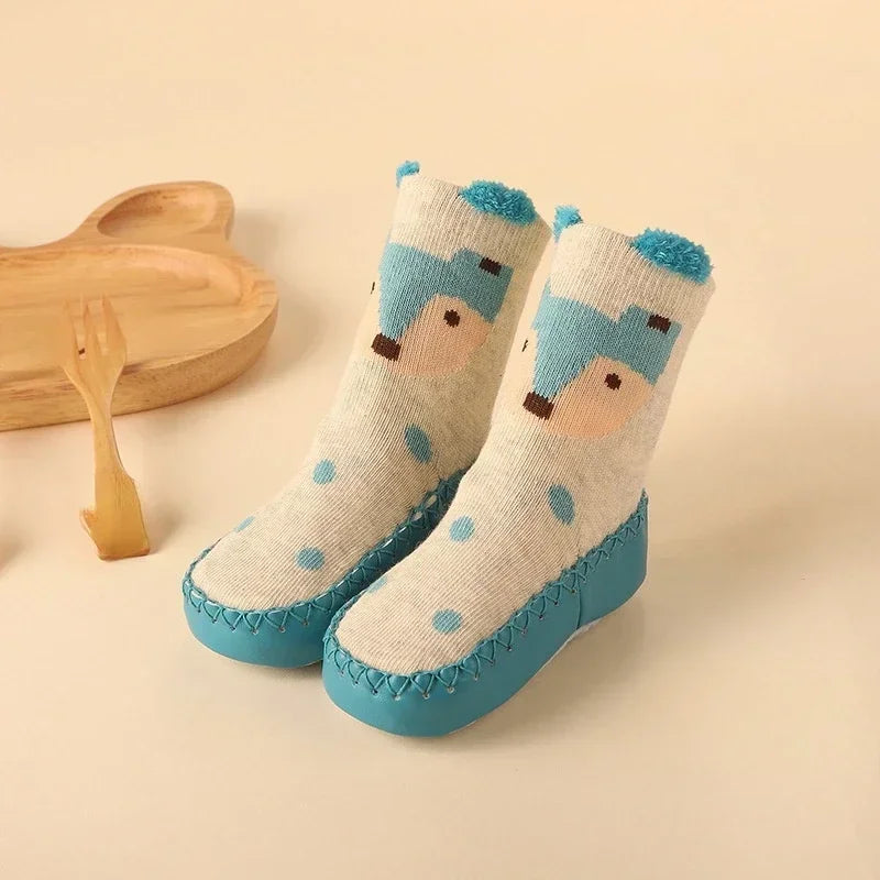 Baby Anti-Slip Floor Socks UK – Cute Cartoon Cotton Toddler Shoes