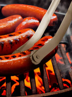 BBQ Sausage Tongs UK Stainless Steel Grill Cooking Tongs