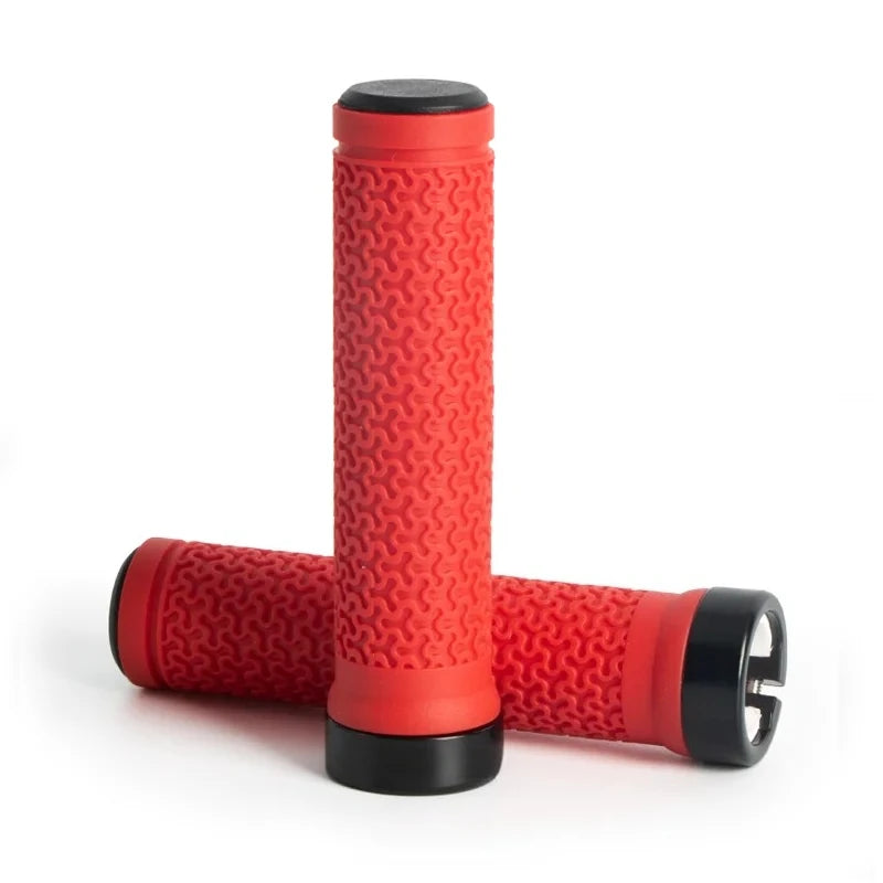 MTB Bike Handlebar Grips Single Lock Rubber Non-Slip Cycling Grip