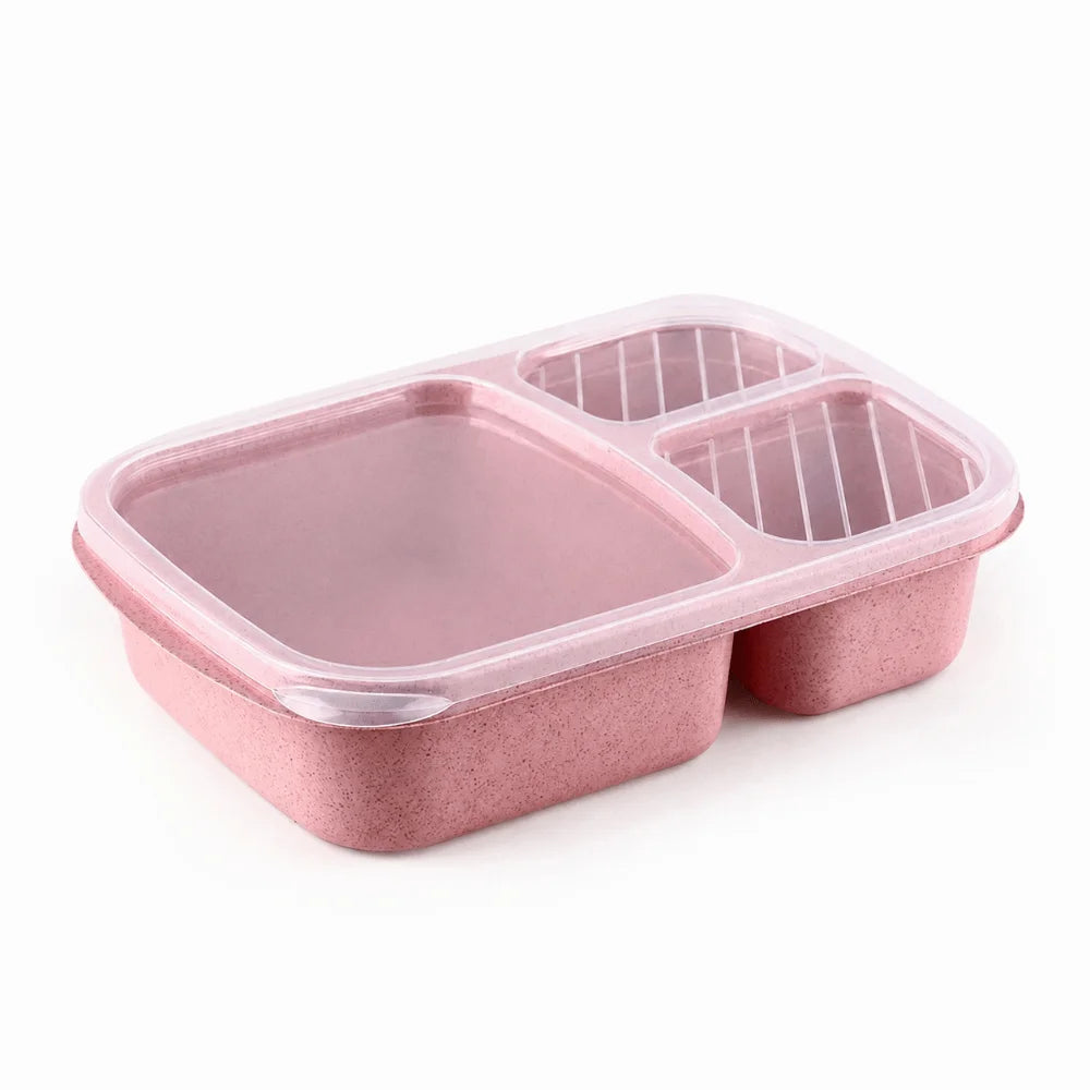 Eco-Friendly Wheat Straw Lunch Box Portable Compartment Food Storage Box