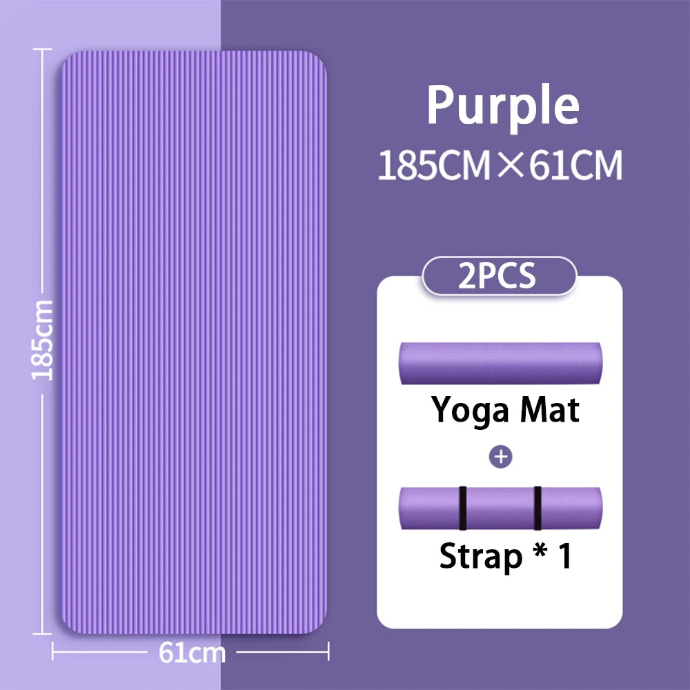 8mm NBR Yoga Mat Non Slip Thick Exercise Mat for Home Beginners