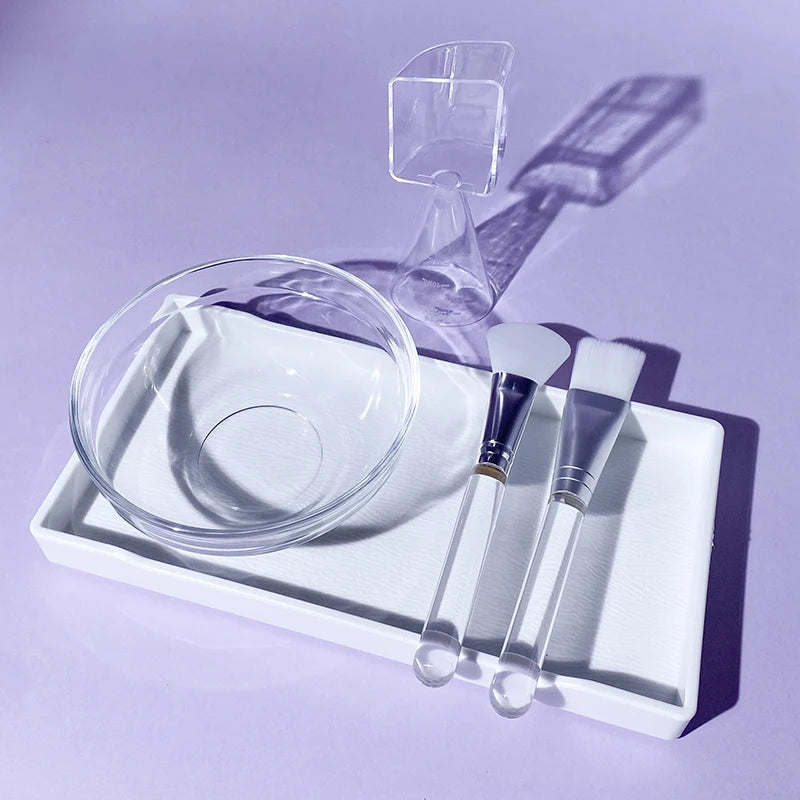 Face Mask Mixing Bowl Spoon Brush DIY Skin Care Applicator Set