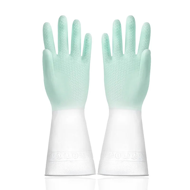 Gradient Latex Cleaning Gloves Waterproof Non-Slip