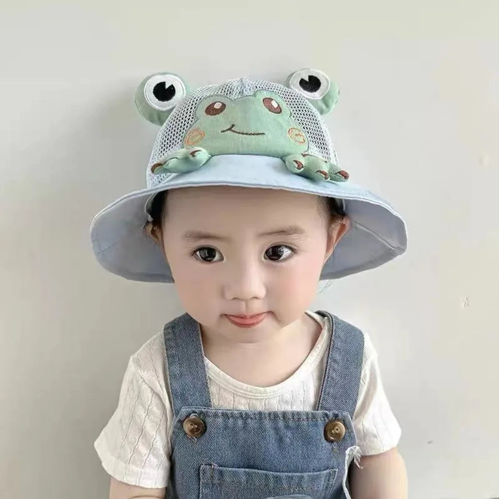 Korean Frog Bucket Hat Baby Sun Protection Summer Cap