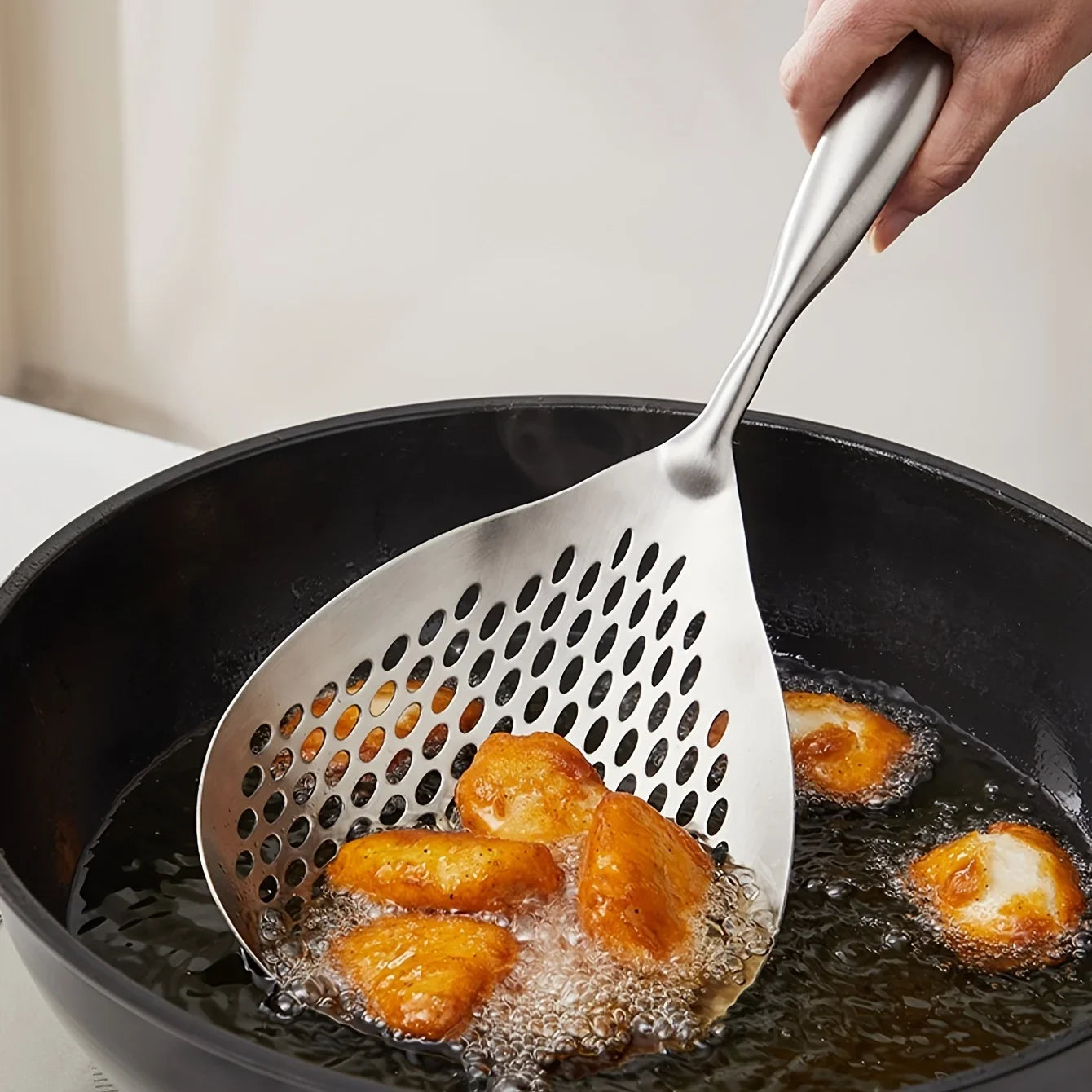 Stainless Steel Skimmer Spoon Large Food Strainer Main image