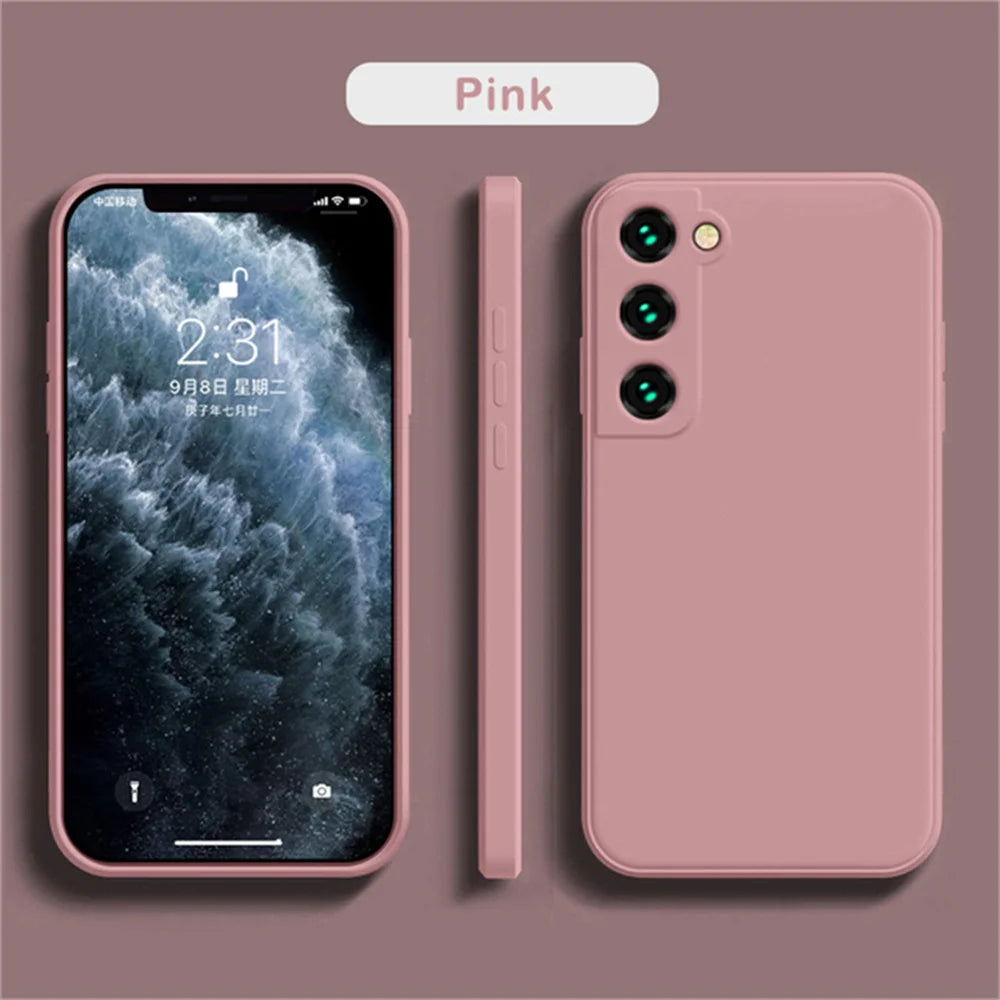 Luxury Liquid Silicone Case for Samsung Galaxy S20 S21 S22 S23 S24 S25