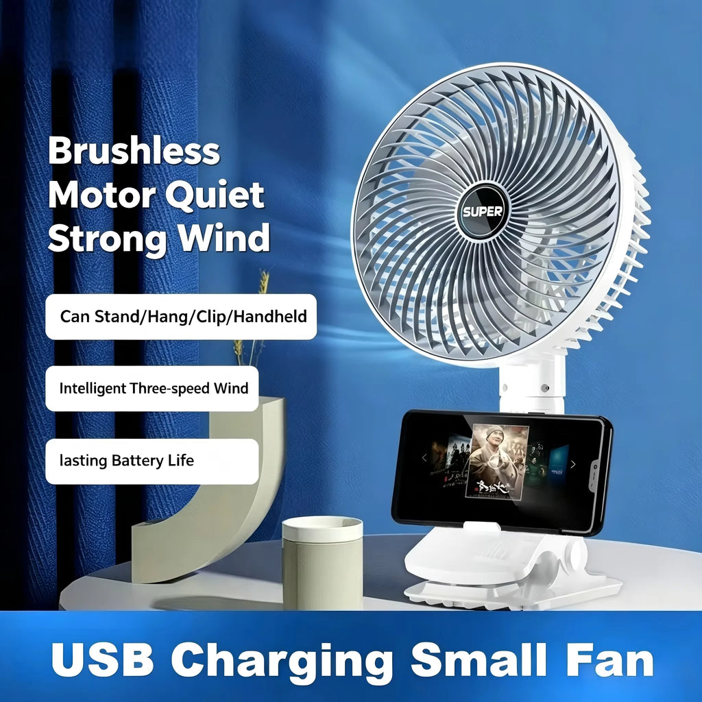 8 Inch Portable Desk Fan UK Oscillating Foldable Cooling Fan