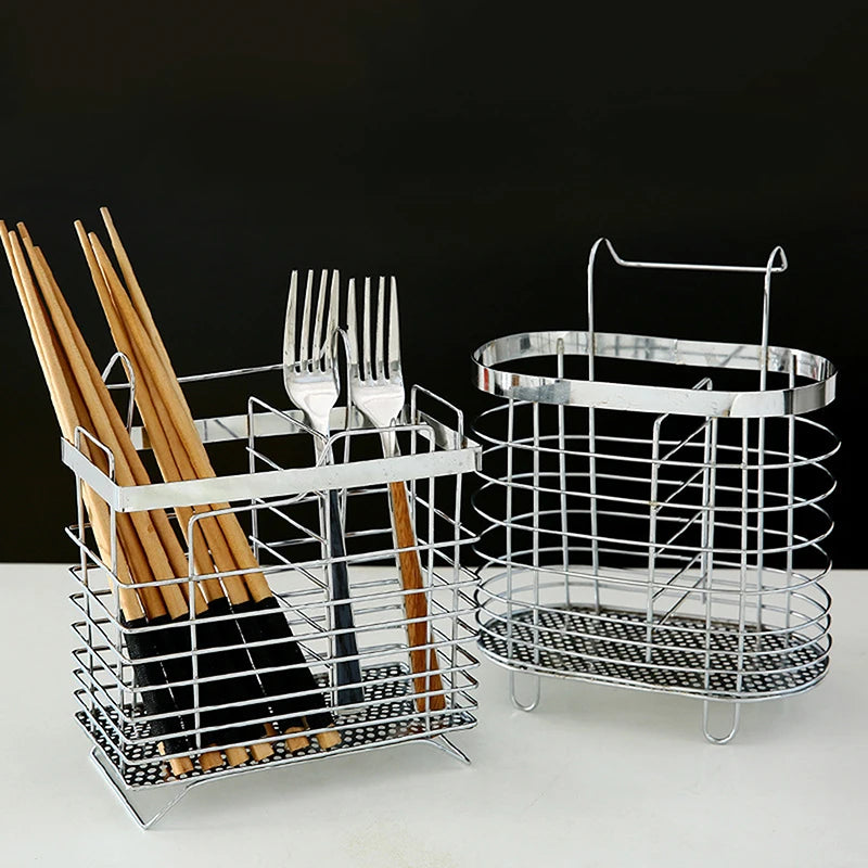 Stainless Steel Cutlery Holder Hanging Drainer Secondary image