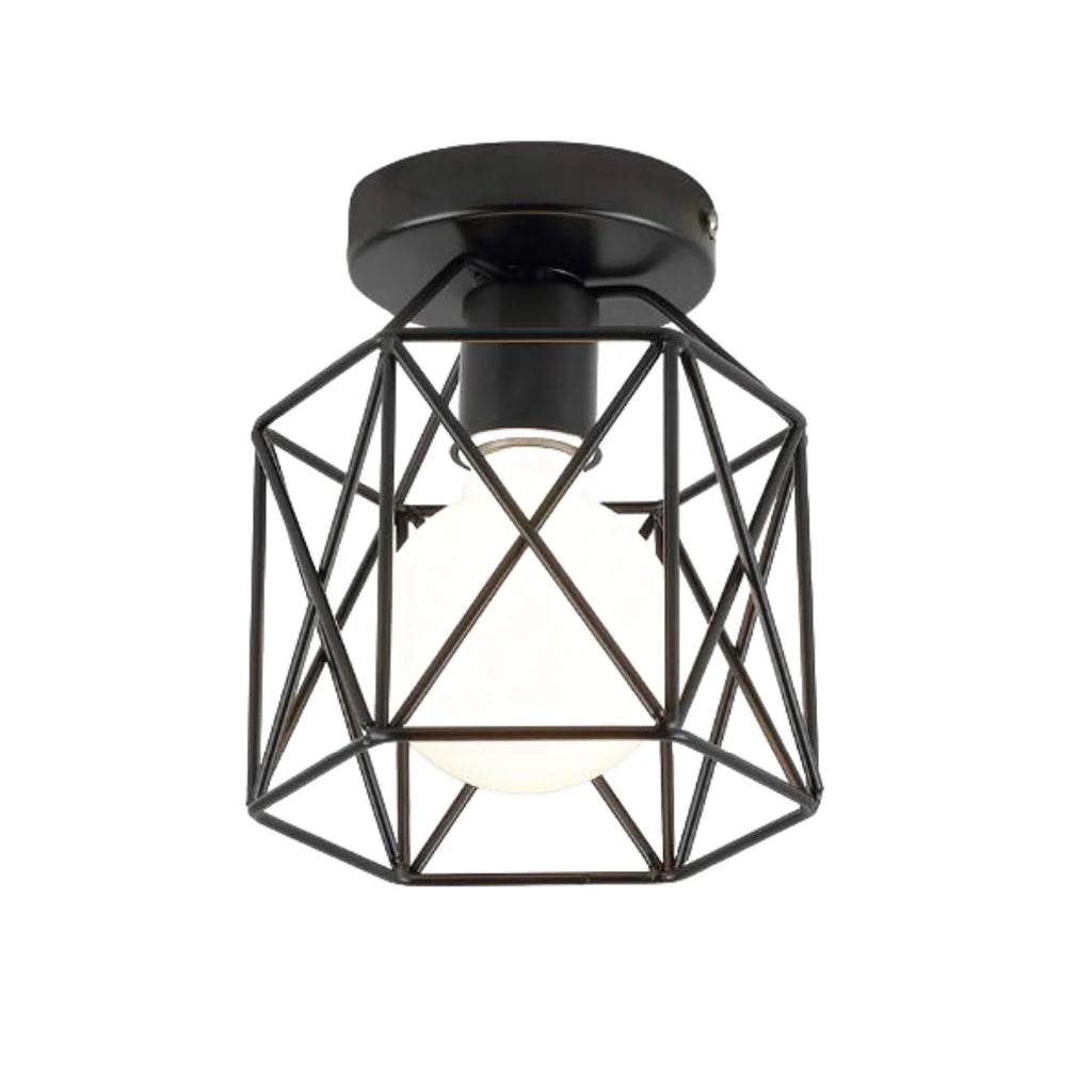 Industrial Pendant Light Black Ceiling Lamp for Kitchen & Bedroom