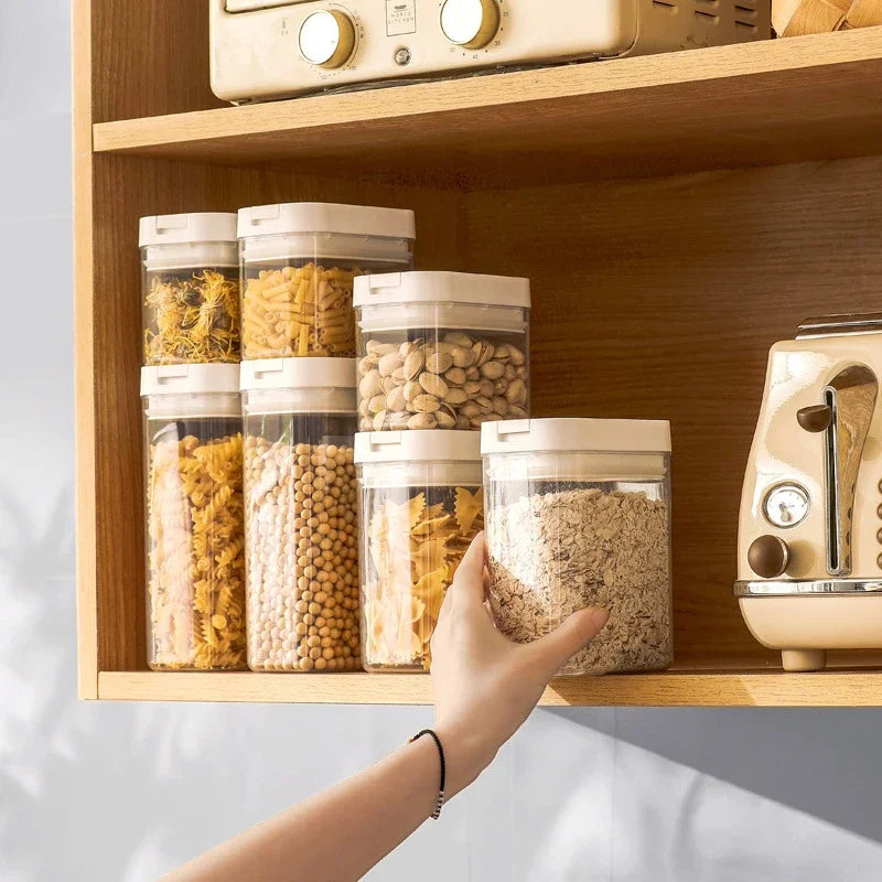 Sealed Grain Storage Jar with Scale Airtight Kitchen Food Container