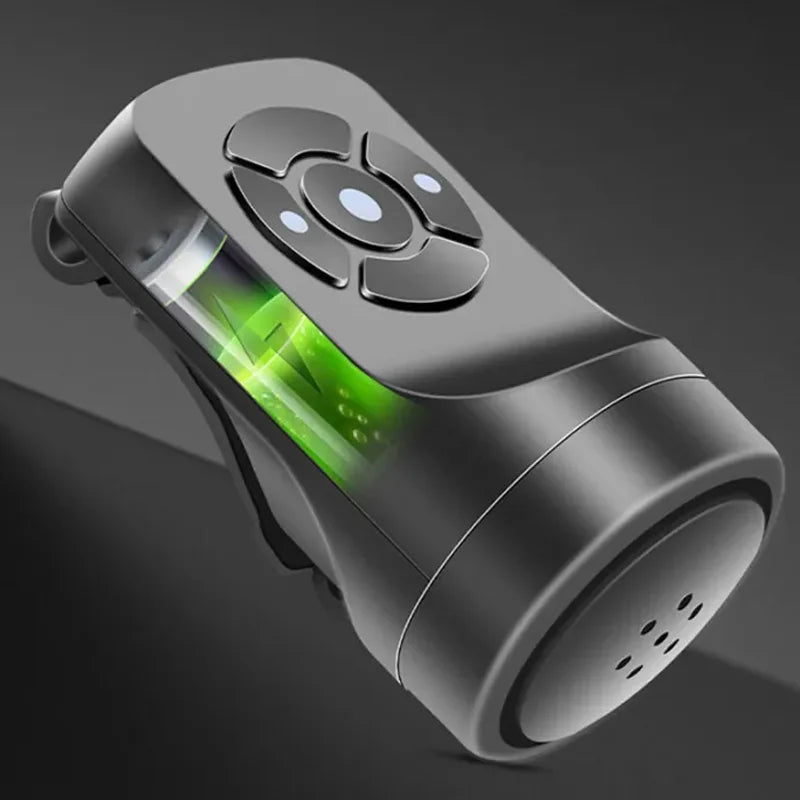 USB Rechargeable Electric Bike Bell 4-Mode Bicycle Horn with Anti-Theft Alarm