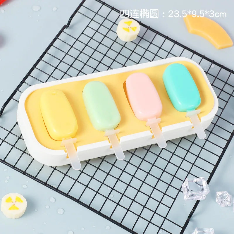 Kids Silicone Popsicle Molds – BPA Free Mini Ice Cream Maker Set