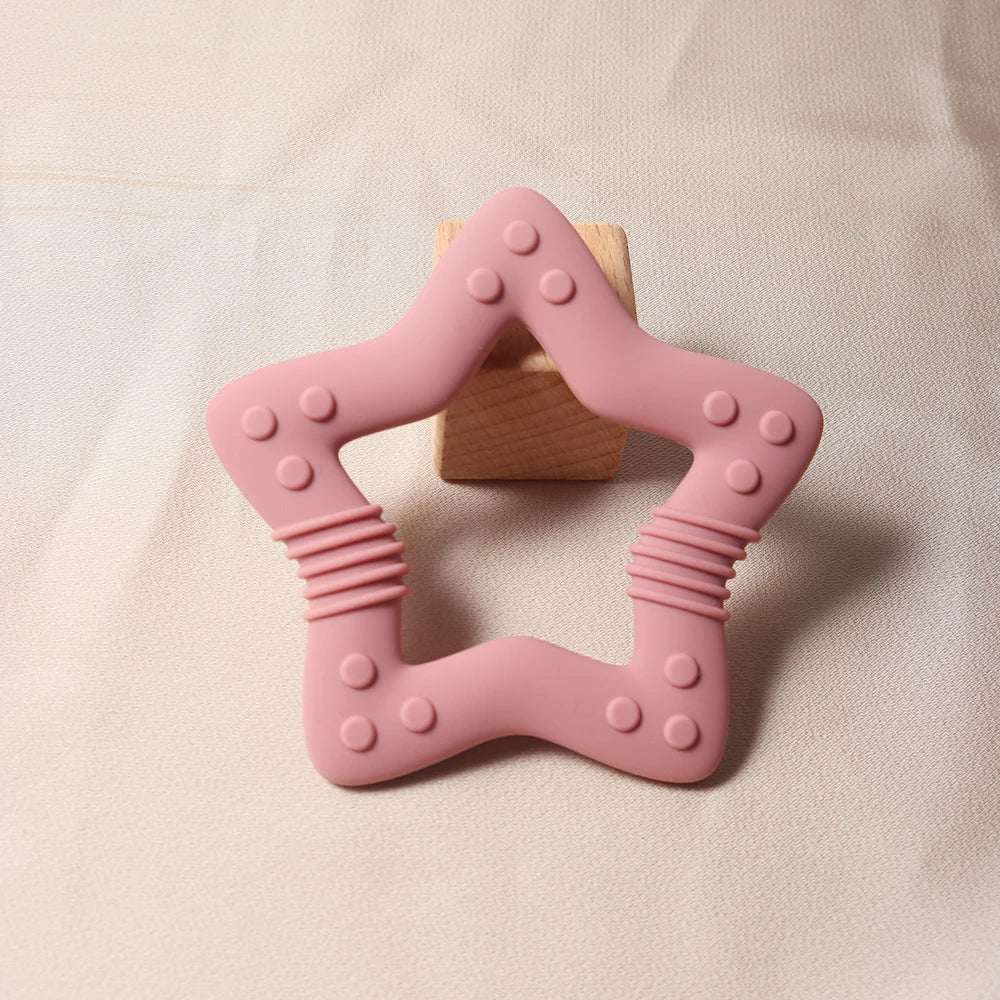 Star & Heart Silicone Baby Teether Food Grade Toy