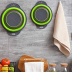 Silicone Folding Drain Basket Vegetable & Fruit Washing Strainer Kitchen Tool